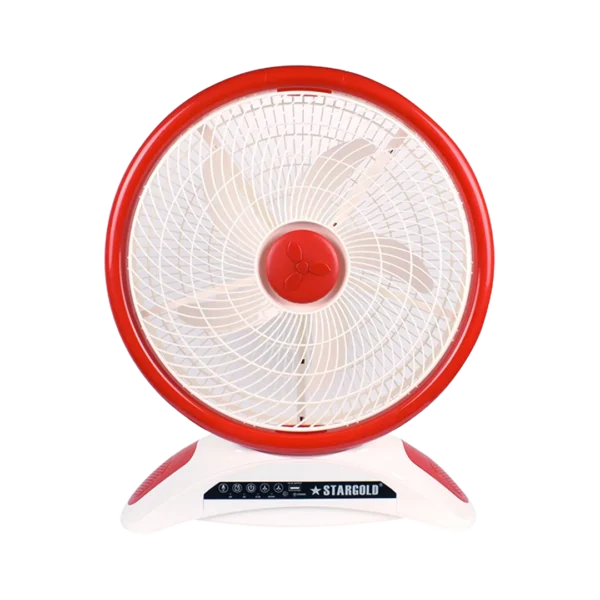 Stargold 14 Rechargeable Table Fan With Remote Control And Smd Led Light, 3 Speed 40w Copper Motor, Portable Desk Fan For Home Office Bedroom, Sg-4048