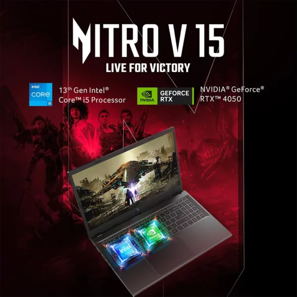 Acer Nitro Gaming (2023) Laptop – 13th Gen / Intel Core i5-13420H / 15.6inch FHD / 512GB SSD / 8GB RA
