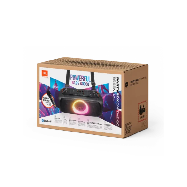 JBL Partybox On-The-Go Essential 2 Speaker With Wireless Mic Black