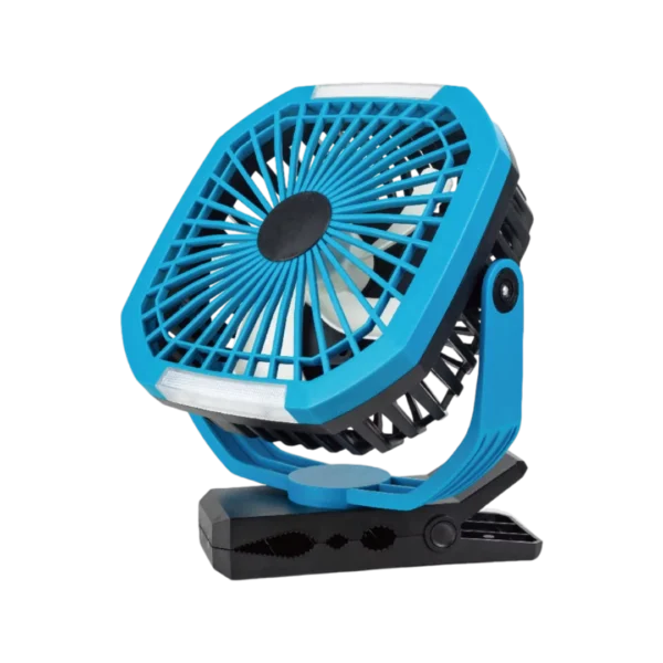 Stargold Portable Clip Fan AC /DC and Desk Fan Small Fan 360Degree Rotation for Best Wind 8 Inch Blue