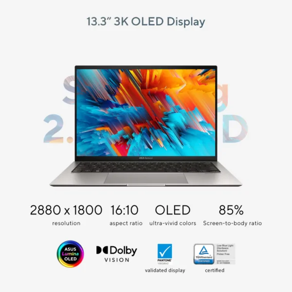 Asus Zenbook S 13 OLED (2024) Ultrabook – 1st Series / Intel Core Ultra 7-155U / 13.3inch 3K