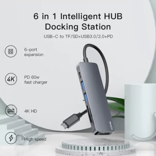 Yesido HB11 6-in-1 Hub Adapter