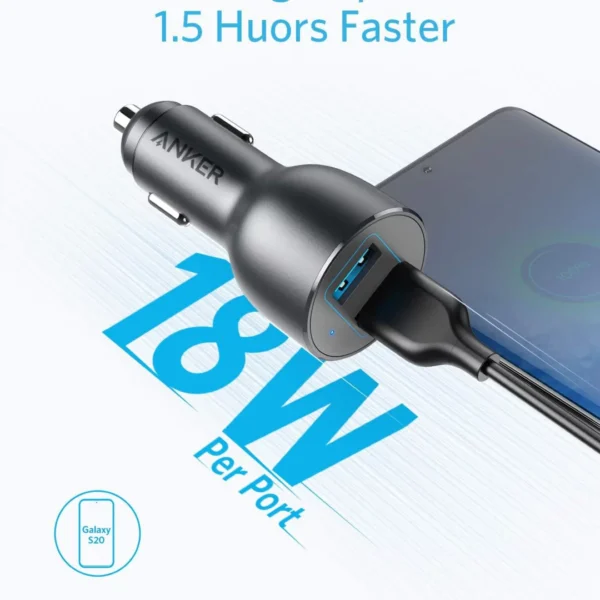 Anker Car Charger With USB-C To USB-C Cable 0.91m Black
