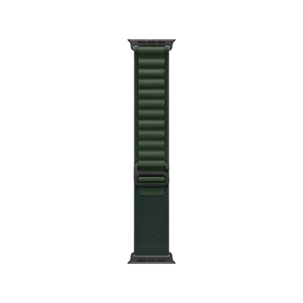 Apple Watch Ultra 2, 49mm Black Titanium Case with Dark Green Alpine Loop