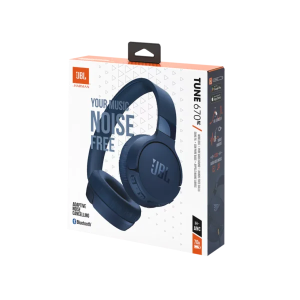 JBL T670NCWHT Wireless On Ear Headphones