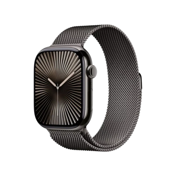 Apple Watch Series 10, 42mm Titanium Case with Milanese Loop – NEW