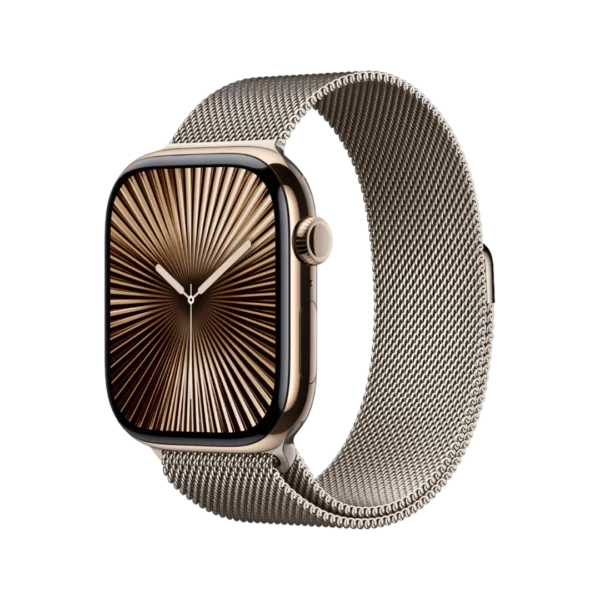 Apple Watch Series 10, 42mm Titanium Case with Milanese Loop – NEW