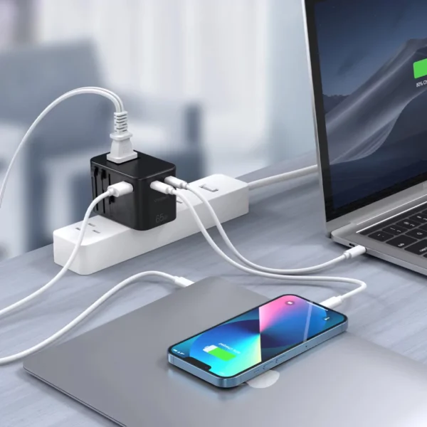 Choetech Travel Adapter Black