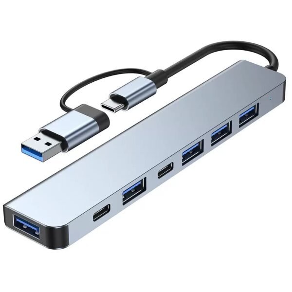Docking Station Aluminium Alloy Type-C 7-in-1 USB Hub